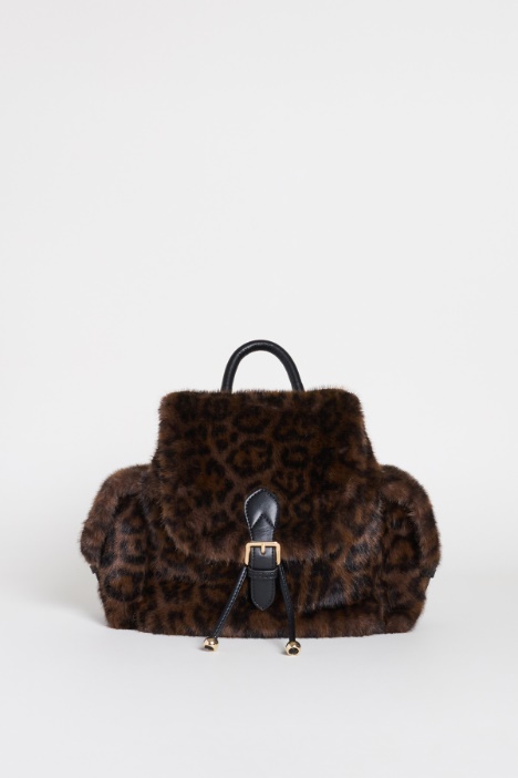Soft Animal Print Backpack - Intrend