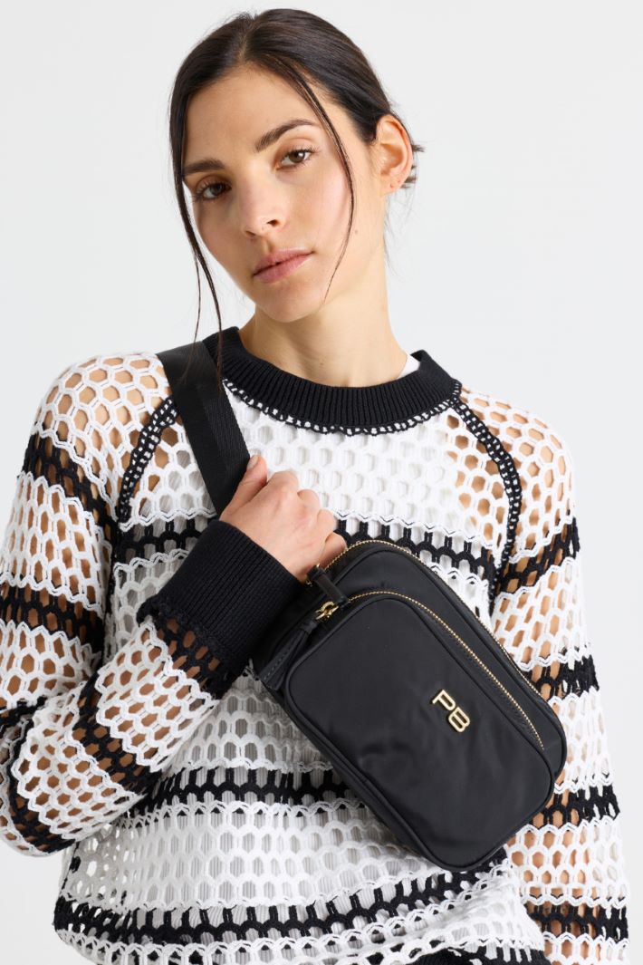 Technical fabric bum bag - BLACK - Intrend - 5