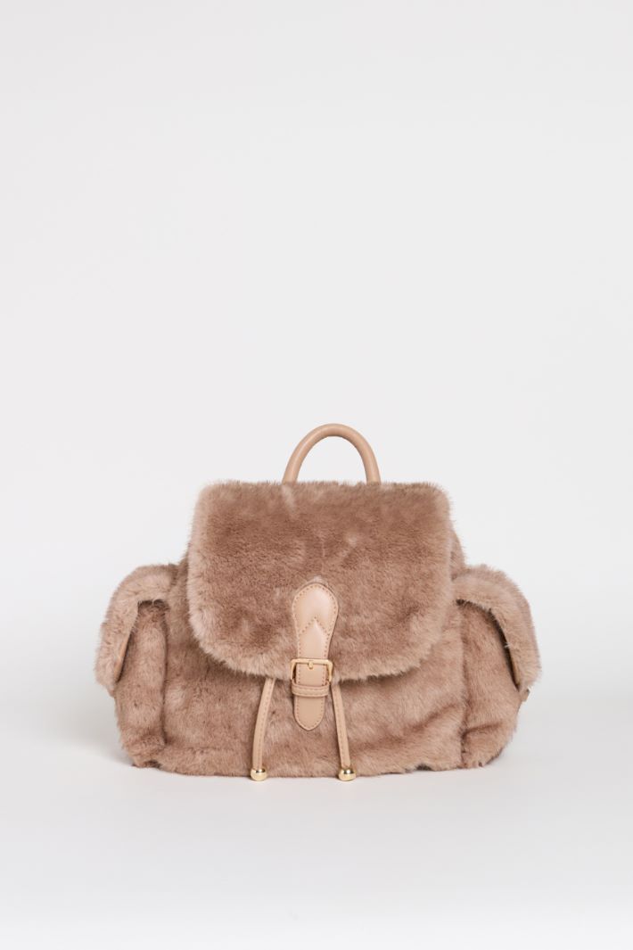 Soft, Cosy Fabric Backpack - CAMEL - Intrend