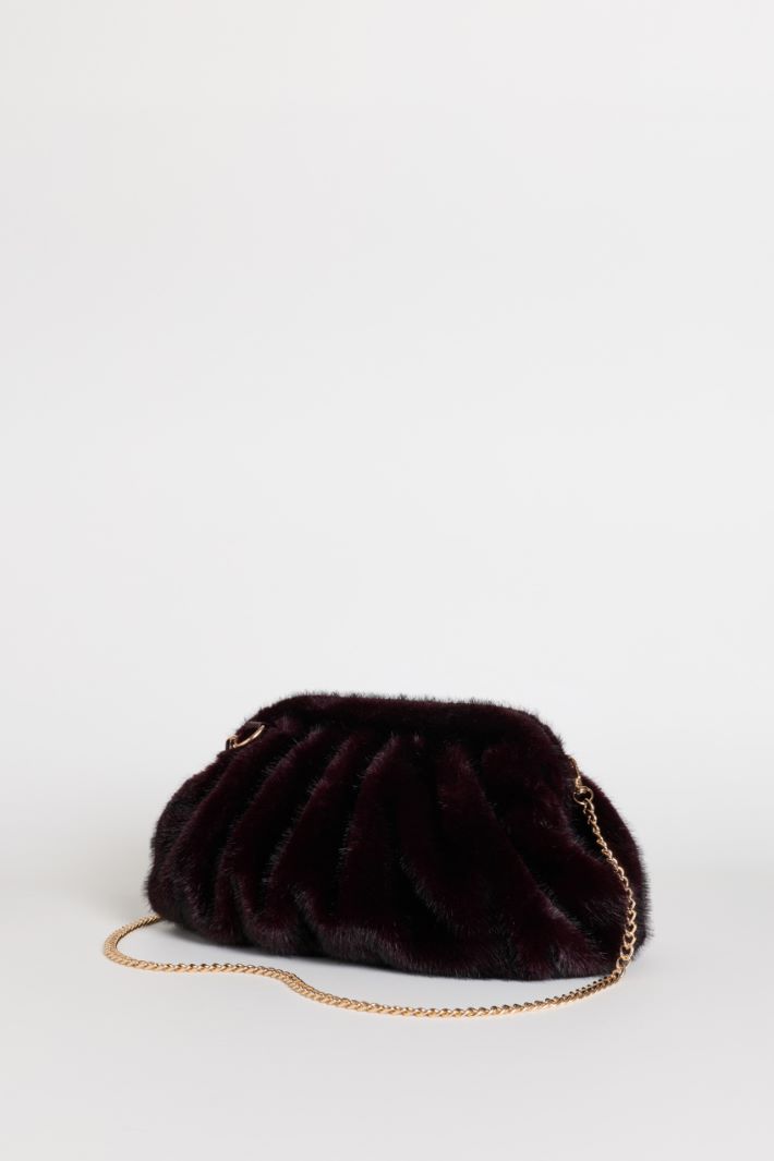 Pochette in tessuto morbido e caldo - BORDEAUX - Intrend - 2