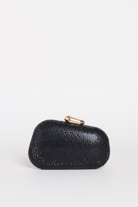 Structured Rhinestone Clutch - Intrend