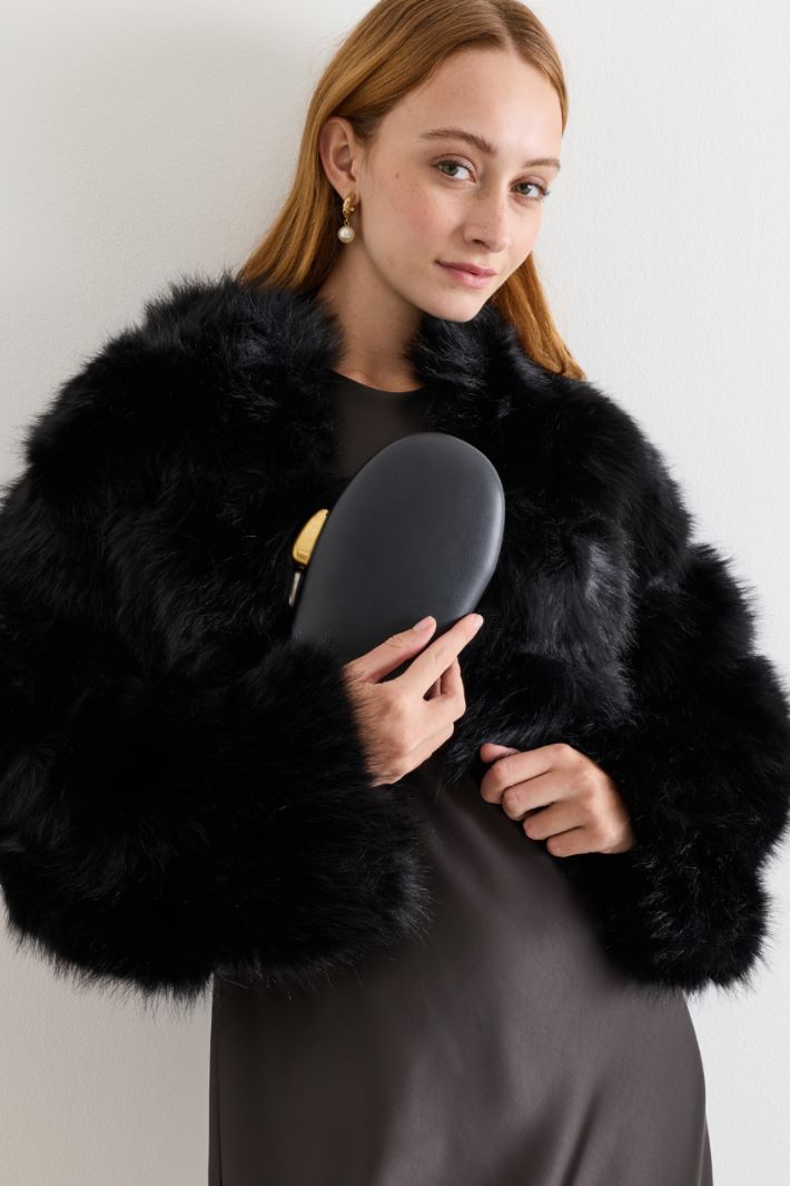 Oval clutch - BLACK - Intrend - 5