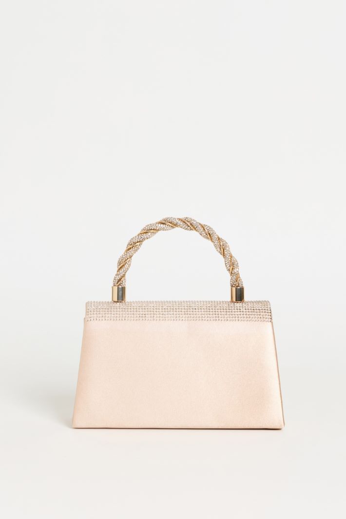 Clutch con pedrería - ORO - Intrend - 3