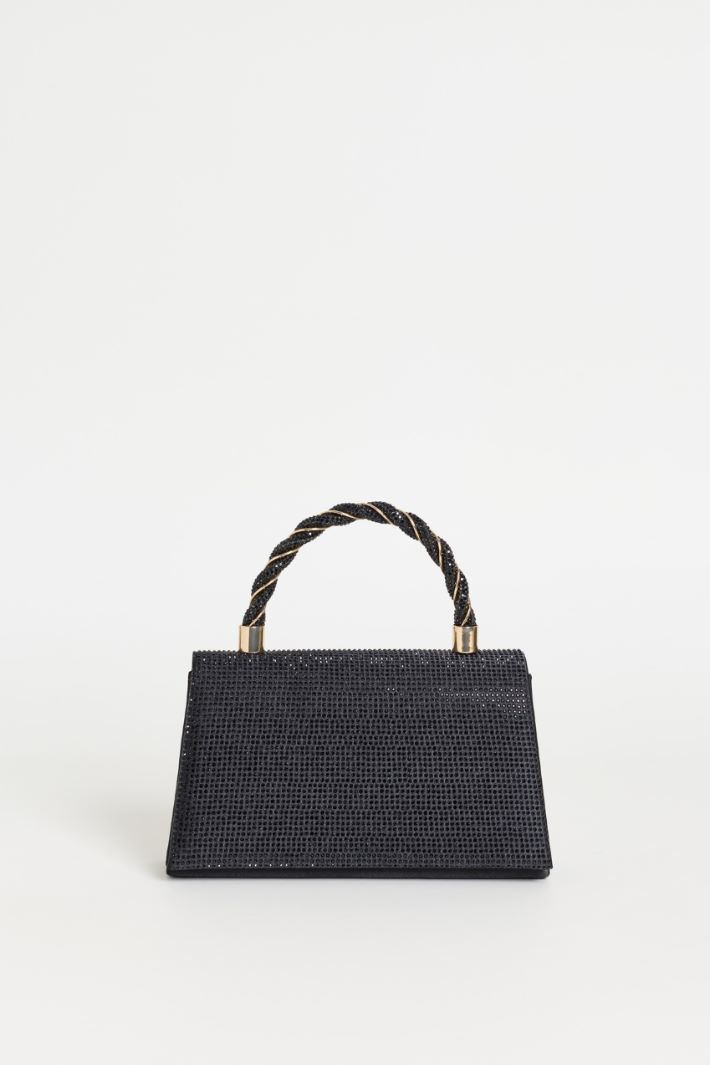 Clutch con pedrería - NEGRO - Intrend