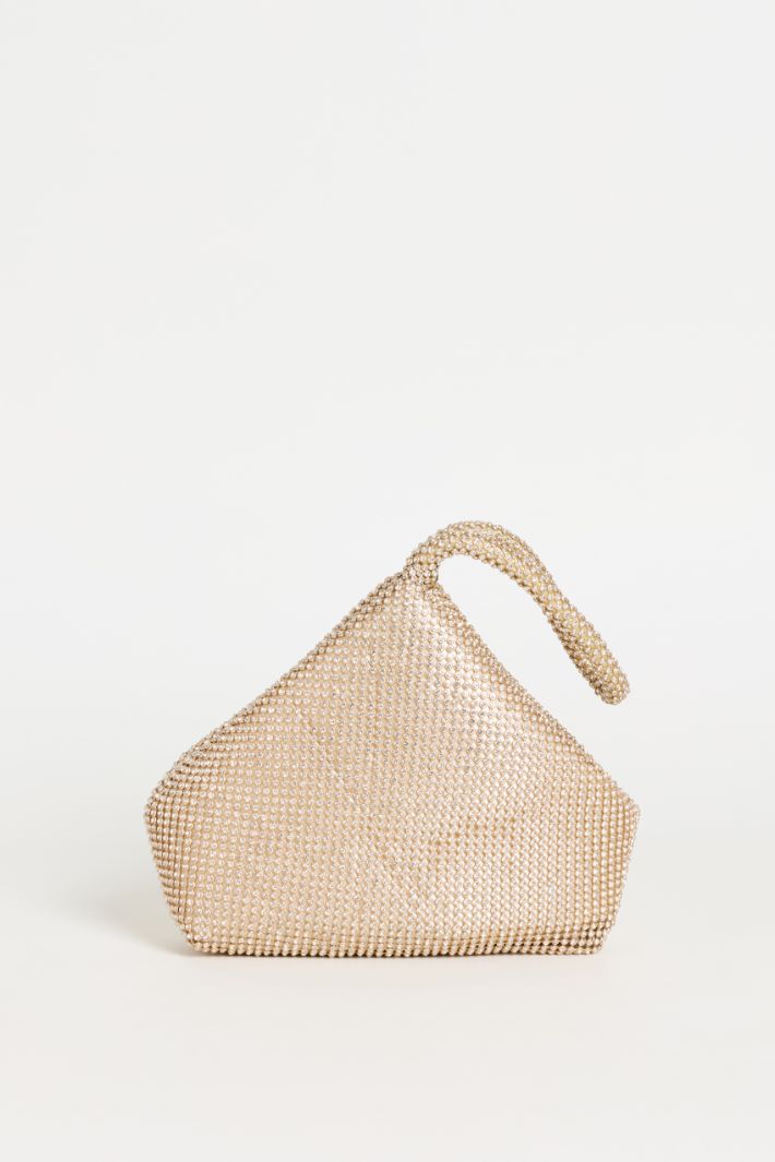 Diamanté Clutch Bag - GOLD - Intrend - 3