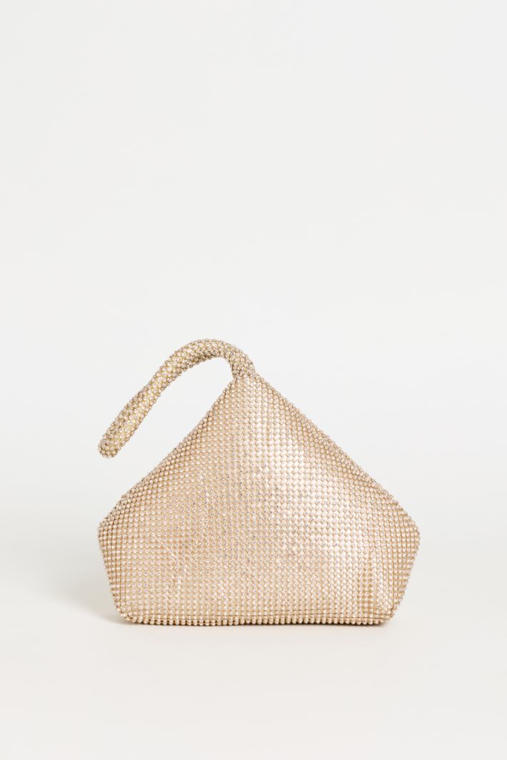 Diamanté Clutch Bag - GOLD - Intrend