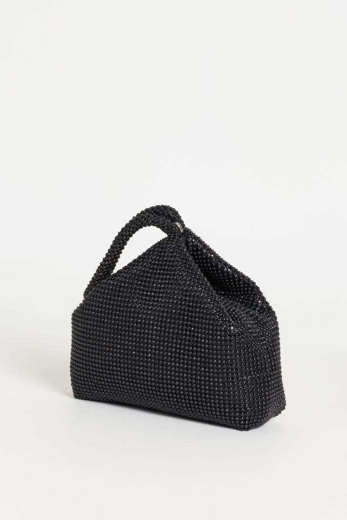 Diamanté Clutch Bag - BLACK - Intrend - 2