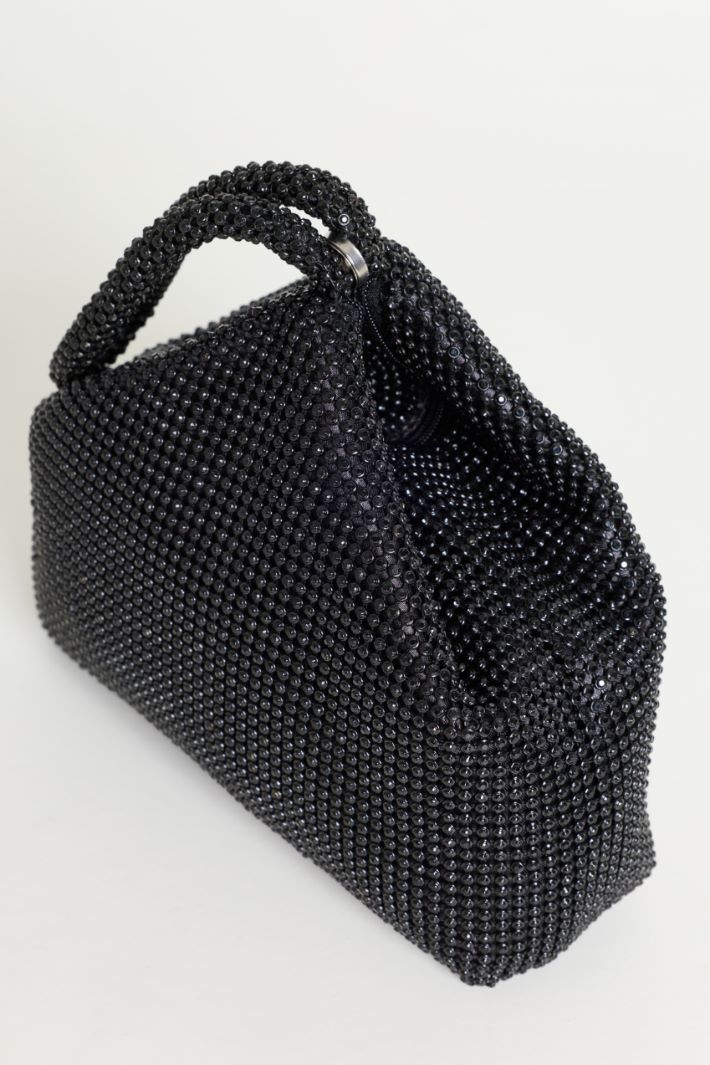 Diamanté Clutch Bag - BLACK - Intrend - 4
