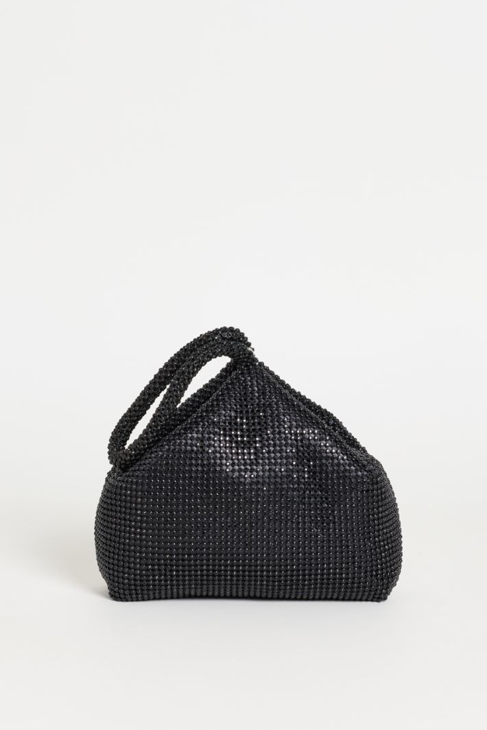 Diamanté Clutch Bag - BLACK - Intrend