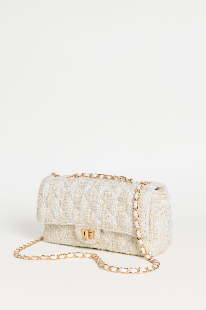 Borsa in tessuto trapuntato - BIANCO - Intrend - 2