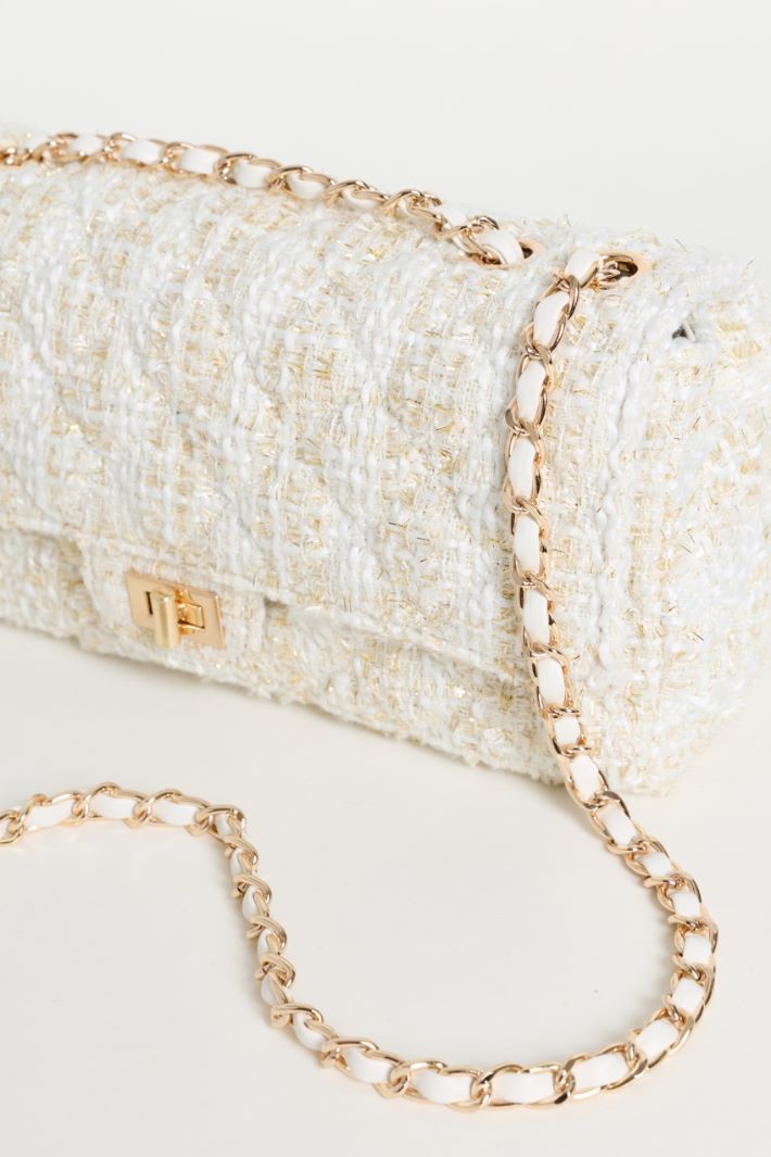 Borsa in tessuto trapuntato - BIANCO - Intrend - 4