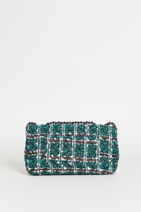 Borsa a spalla in tessuto bouclé