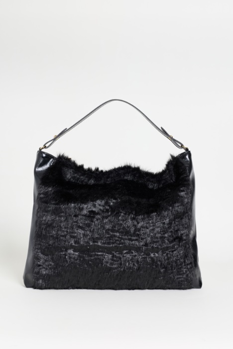 Dual-fabric bag - Intrend