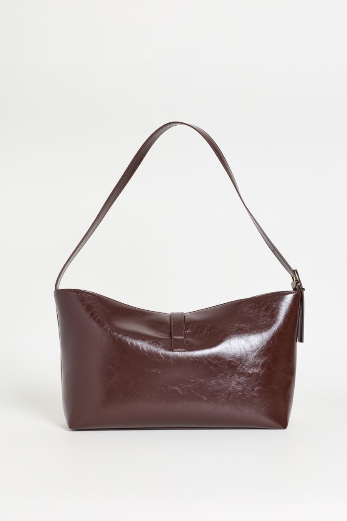 Buckle Strap Bag - BROWN - Intrend - 3