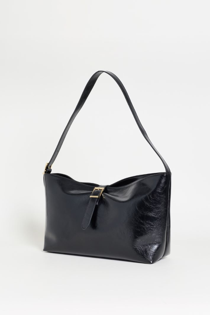 Buckle Strap Bag - BLACK - Intrend - 2