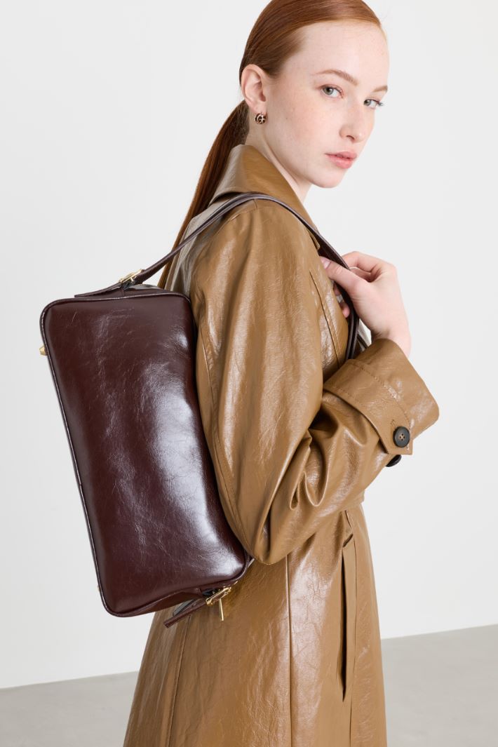 Borsa bauletto con doppio manico - MARRONE - Intrend - 5