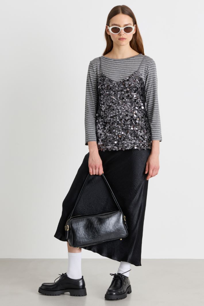 Borsa bauletto con doppio manico - NERO - Intrend - 5