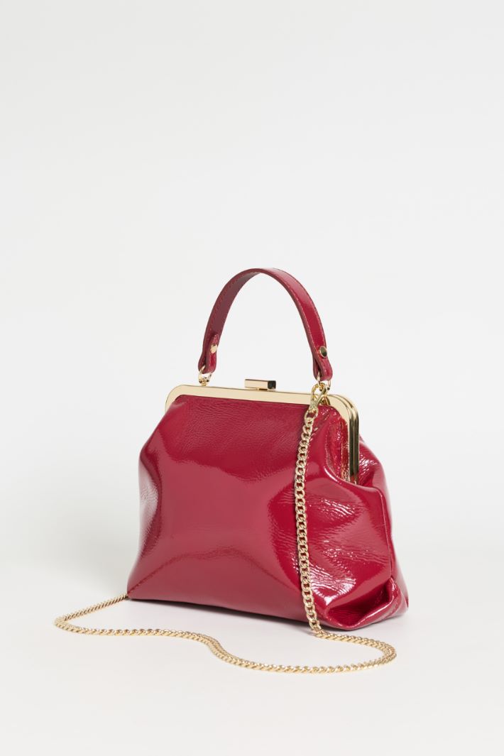 Sac structuré en tissu enduit - ROUGE - Intrend - 2