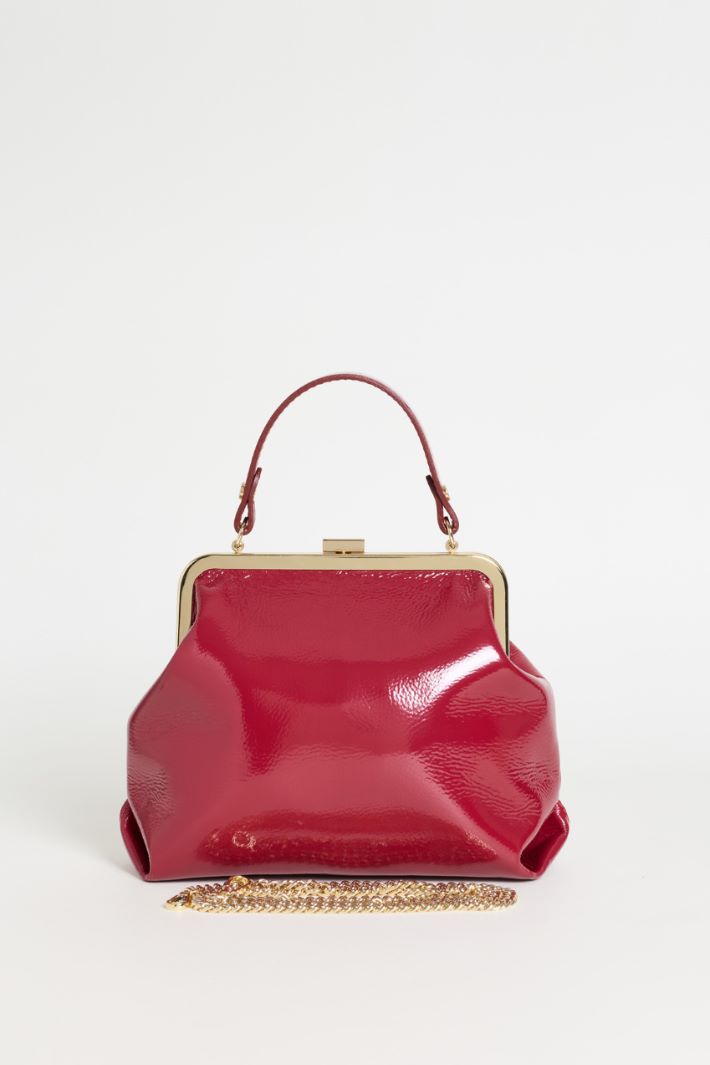 Sac structuré en tissu enduit - ROUGE - Intrend - 3