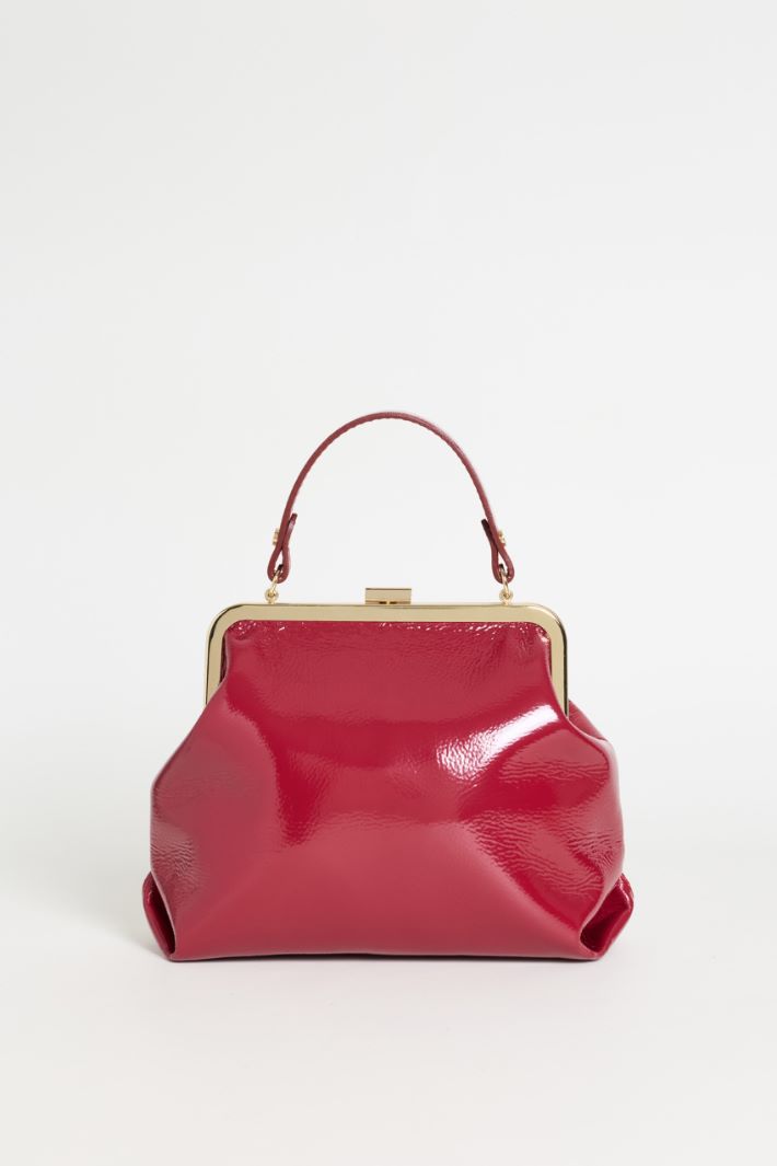 Sac structuré en tissu enduit - ROUGE - Intrend