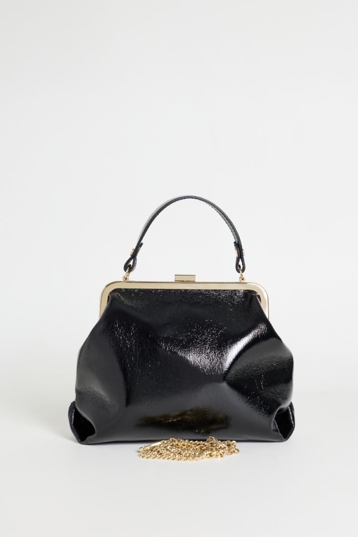 Structured patent bag - BLACK GOLD - Intrend - 3