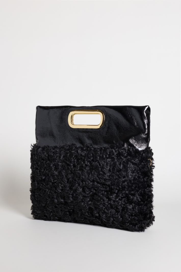 Mixed-Material Bag - BLACK - Intrend - 2
