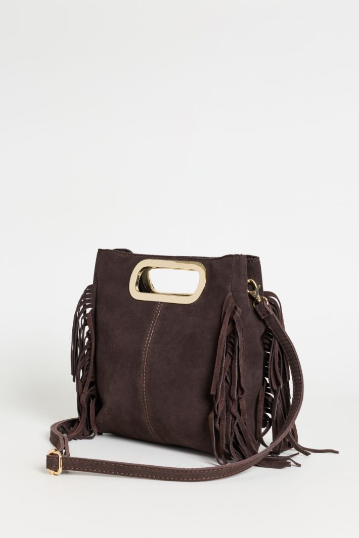 Sac crossbody à franges - MARRON - Intrend - 2