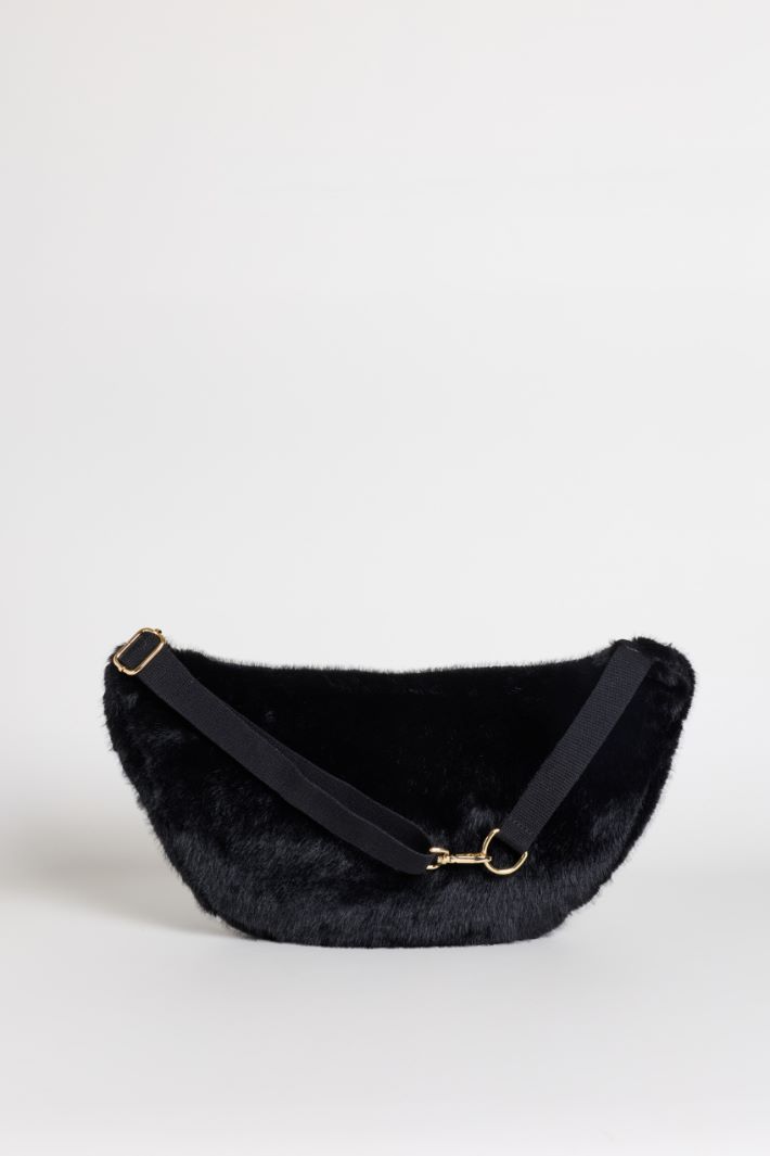 Borsa in tessuto morbido e caldo - NERO - Intrend - 3