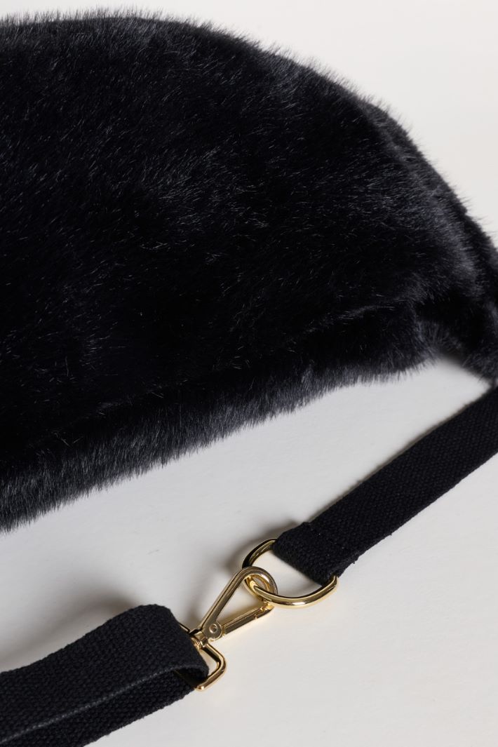Borsa in tessuto morbido e caldo - NERO - Intrend - 4