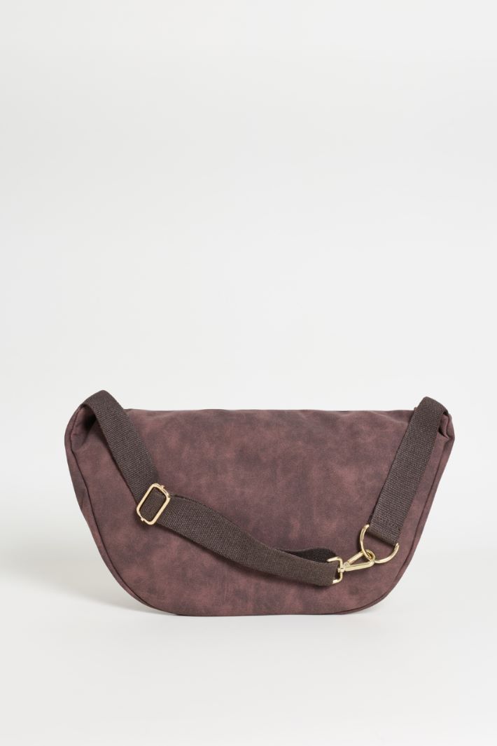 Coated Fabric Belt Bag - BROWN - Intrend - 3