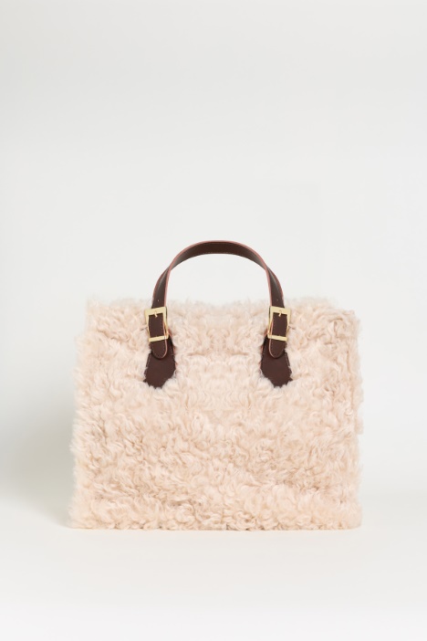Borsa shopper in tessuto morbido e caldo - Intrend