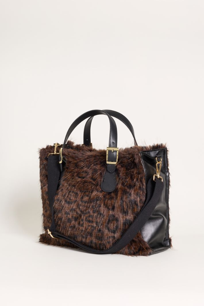 Handtasche mit Animal-Print - BRAUN - Intrend - 2