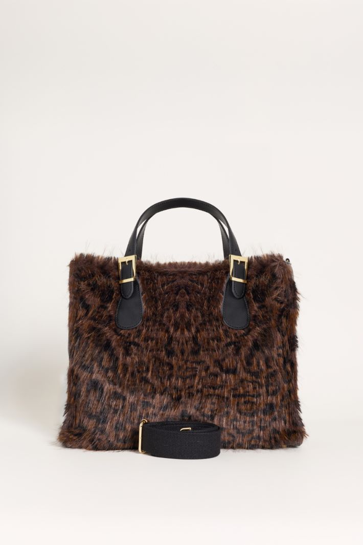 Handtasche mit Animal-Print - BRAUN - Intrend - 3