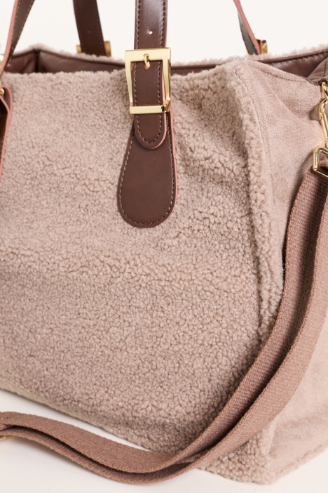 Borsa shopper in tessuto morbido