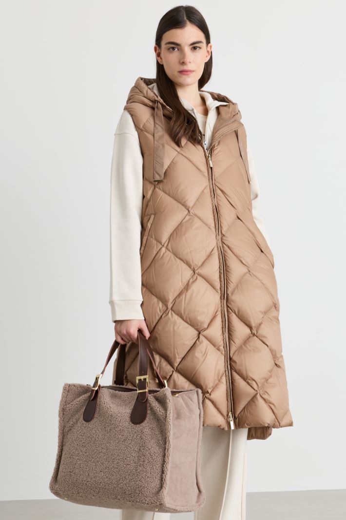 Cosy Fabric Shopper - CAMEL - Intrend - 5