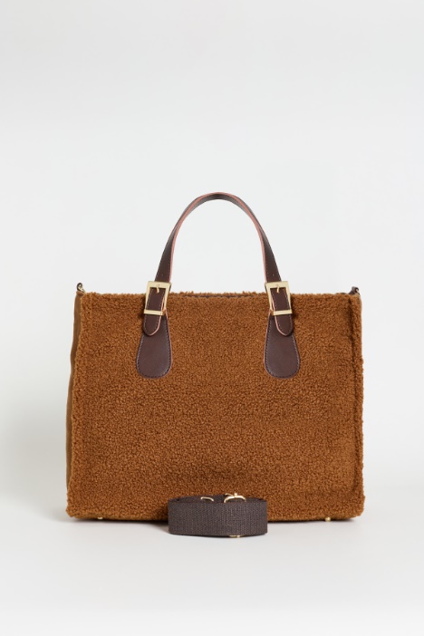 Borsa shopper in tessuto morbido