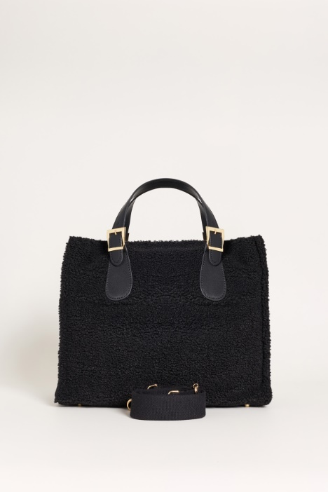 Borsa shopper in tessuto morbido