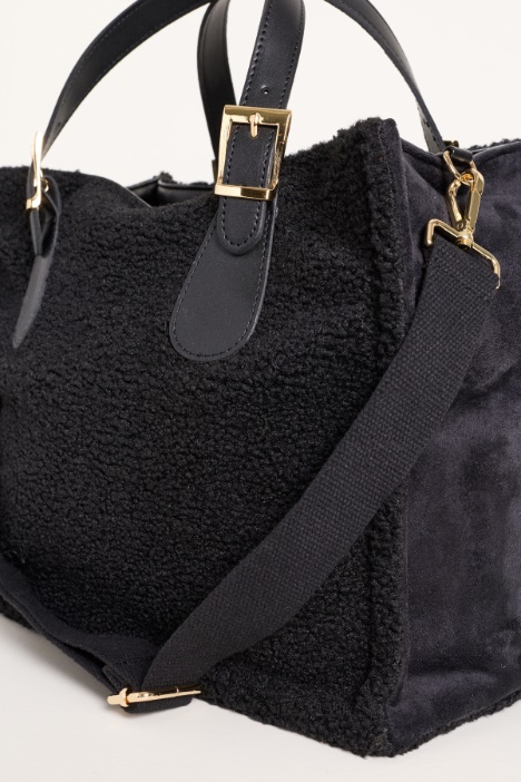 Borsa shopper in tessuto morbido