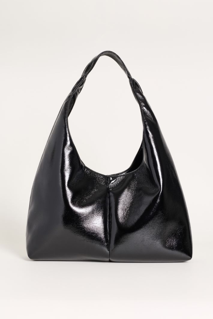 Borsa in tessuto spalmato - NERO - Intrend