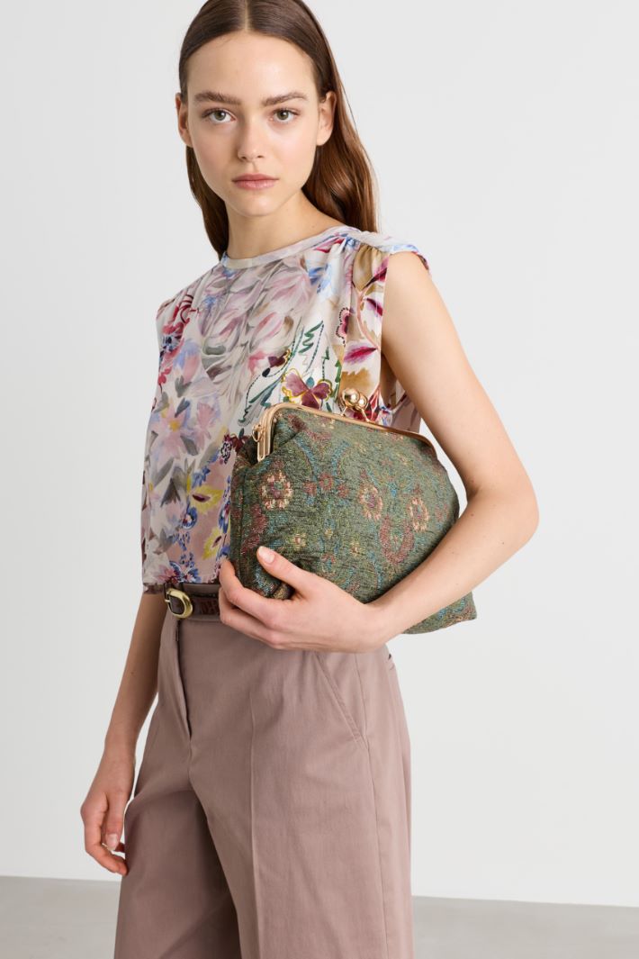 Maxi clutch fantasia - VERDE - Intrend - 5