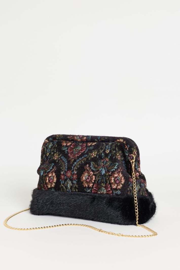 Damask-effect clutch - BLACK - Intrend - 2