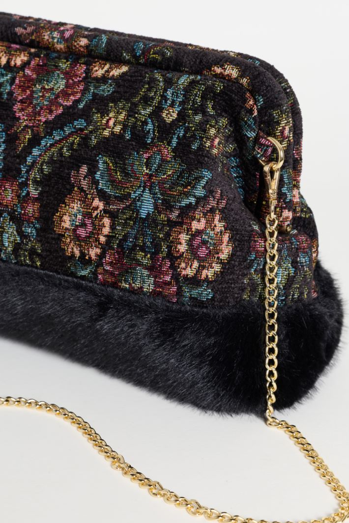 Damask-effect clutch - BLACK - Intrend - 4