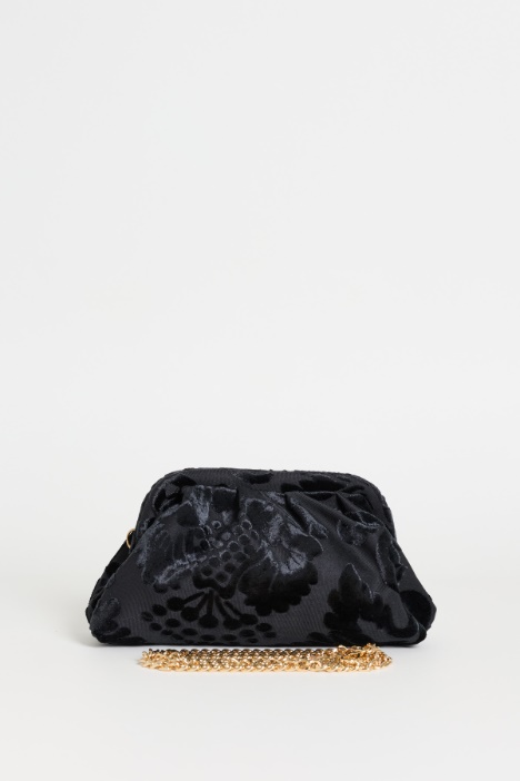 Clutch con motivo jacquard