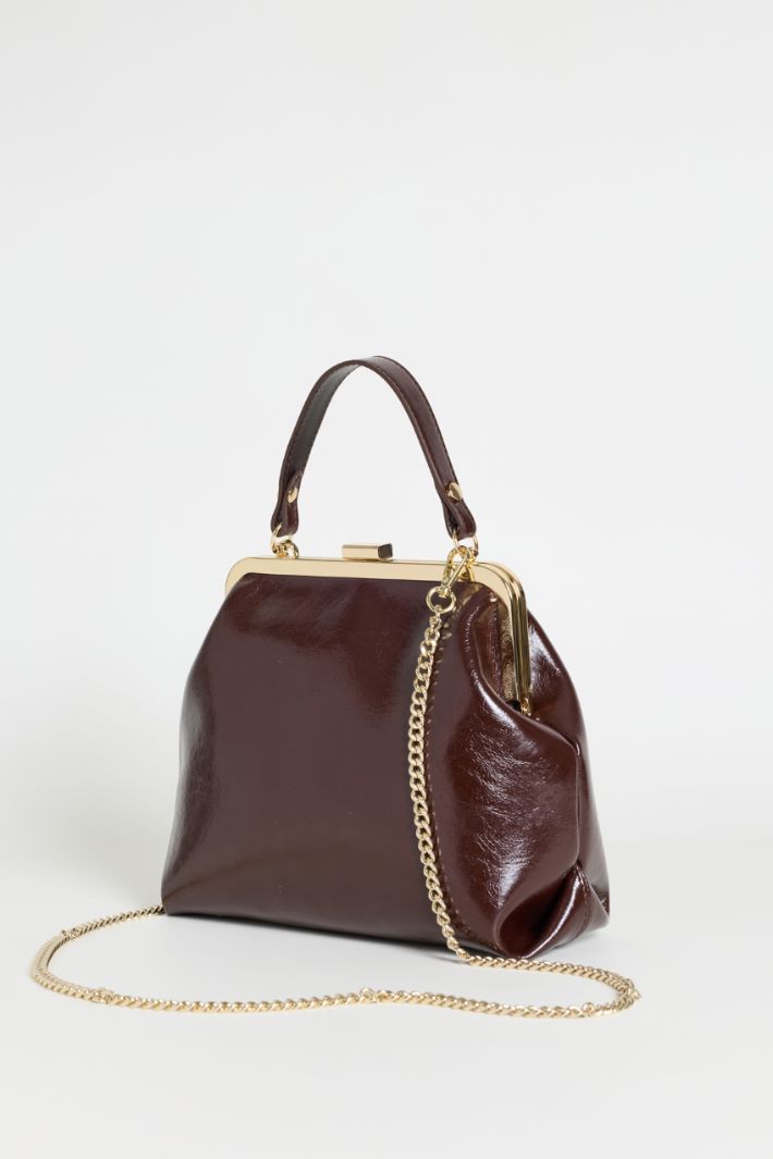 Borsa sagomata in tessuto spalmato - MARRONE - Intrend - 2