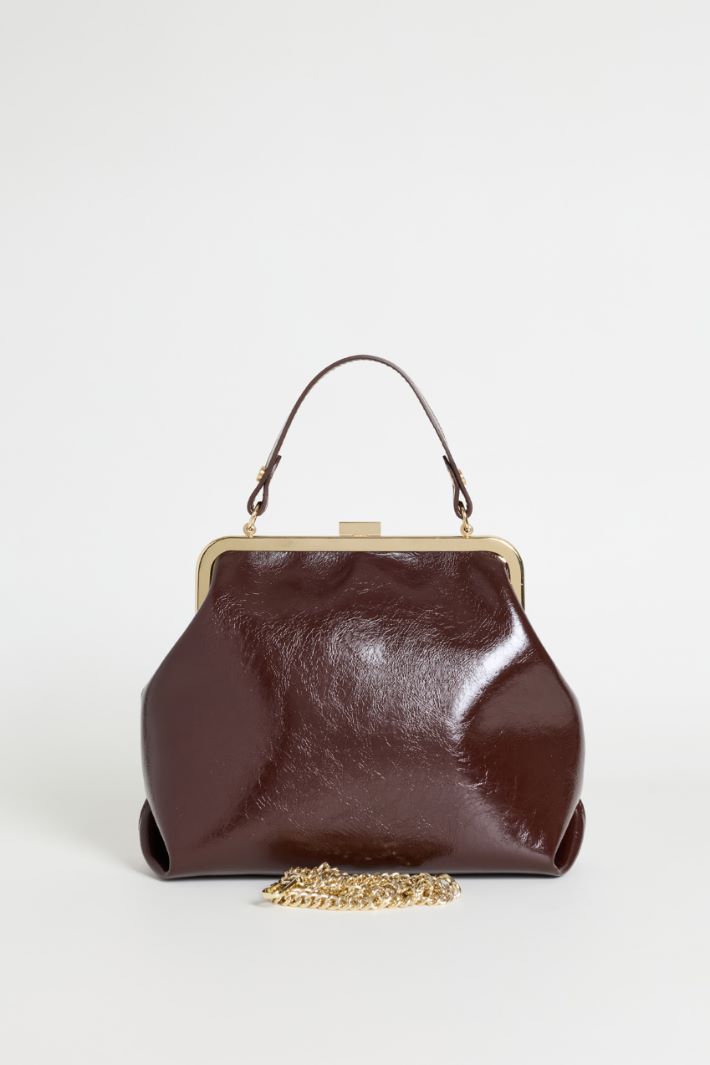 Borsa sagomata in tessuto spalmato - MARRONE - Intrend - 3