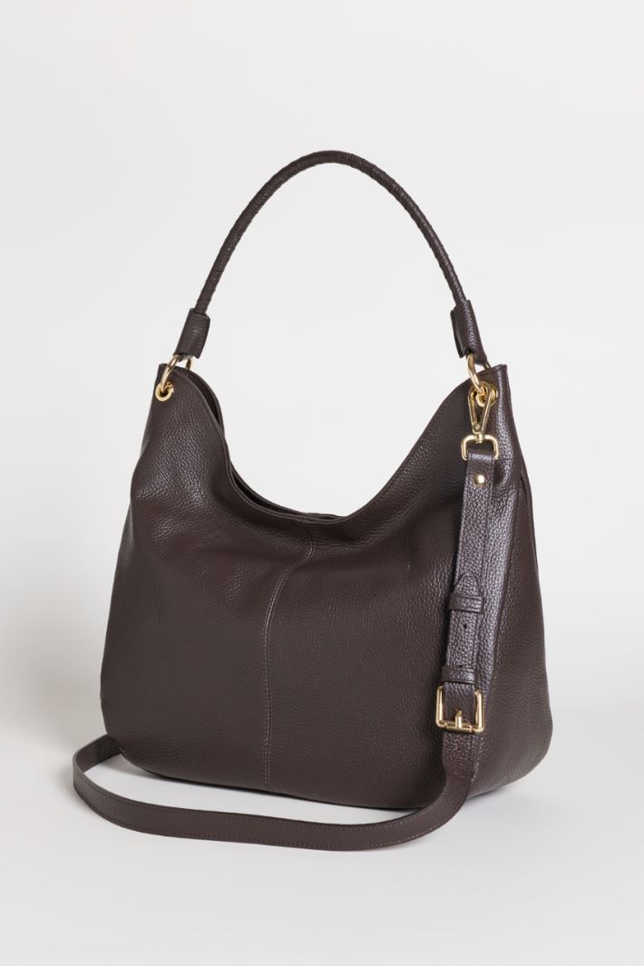 Borsa in pelle bottalata - MARRONE - Intrend - 2
