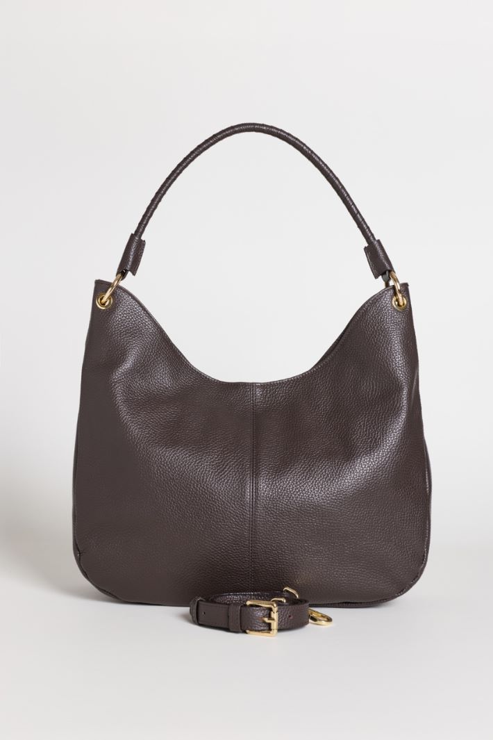 Borsa in pelle bottalata - MARRONE - Intrend - 3