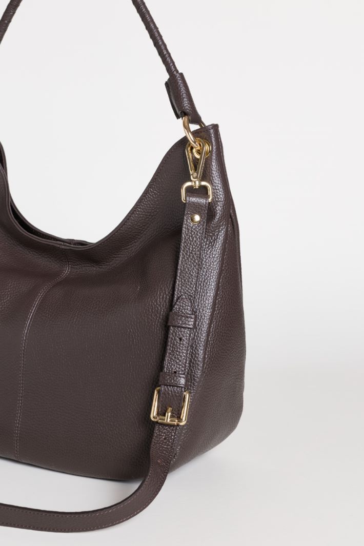 Borsa in pelle bottalata - MARRONE - Intrend - 4