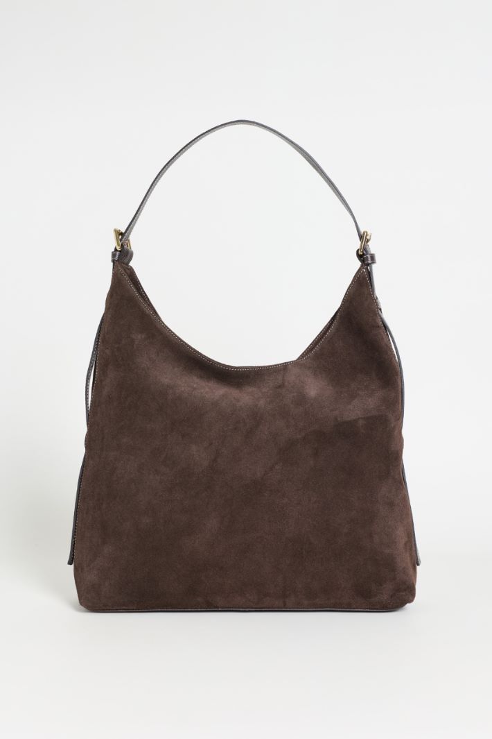 Suede bag - BROWN - Intrend - 3