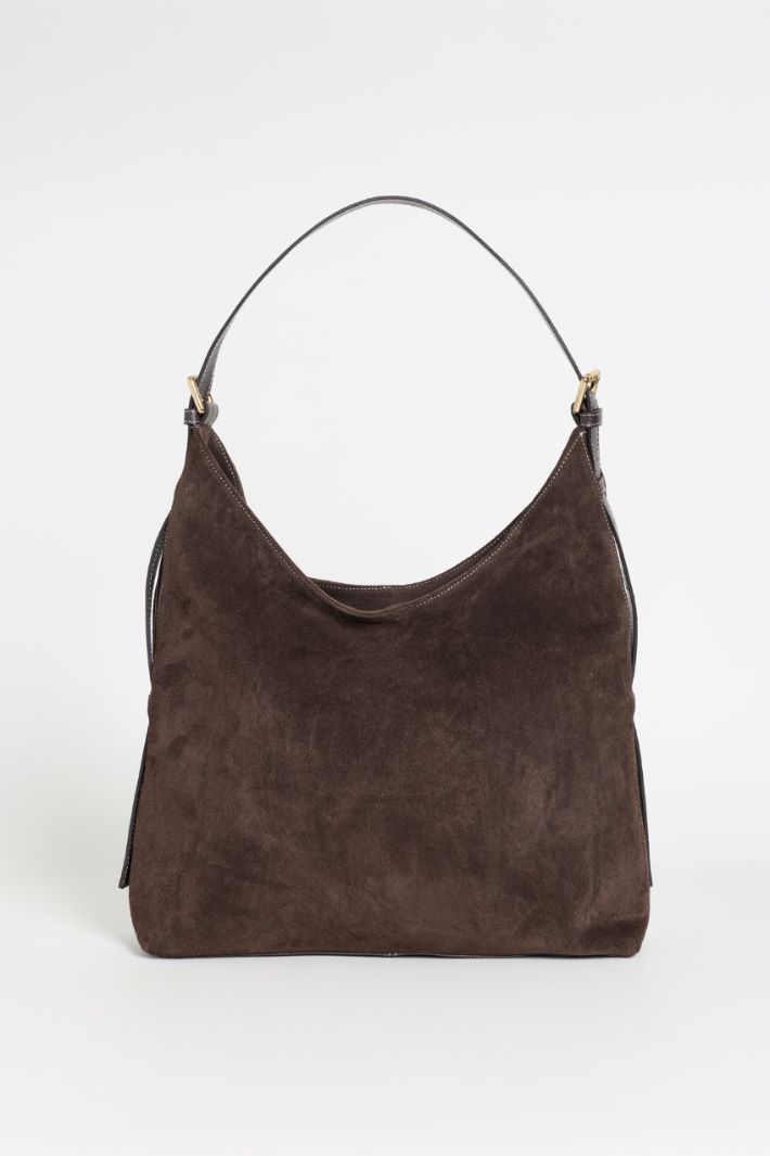 Suede bag - BROWN - Intrend
